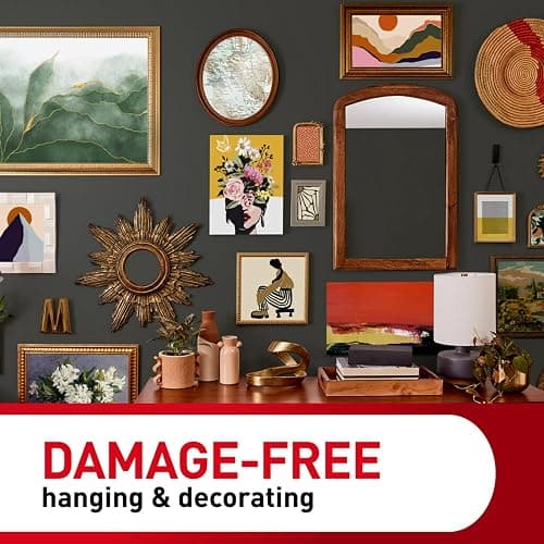 Command 20 lb XL 16 Pairs Heavyweight Picture Hanging Strips (32 Strips), Damage-Free Hangers for Picture Frames, No Tools Required, Ideal for Home Room Wall Decor, White Adhesive thumbnail 9