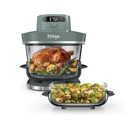 Ninja Crispi Pro 6-in-1 Glass Air Fryer | 450°F, Nontoxic, 6qt & 2.5qt Containers & Lids | Microwave, Freezer, Dishwasher Safe | Max Crisp, Air Fry, Bake, Roast, Recrisp, Dehydrate | Ash Grey, AS101DG - Image 1