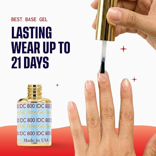 DND Base Gel and Top Gel Polish Set, UV/LED GelBase Polish and No Cleanse Top Coat, Professional Gel Polish Duo, 0.5 Fl Oz Each thumbnail 3