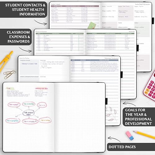 Legend Teacher Planner – Undated Lesson Plan Book for Teachers with Weekly & Monthly Calendars - Classroom Organization & School Year Planner – 8.5”x11.5” Hardcover (Black Debossed) thumbnail 6
