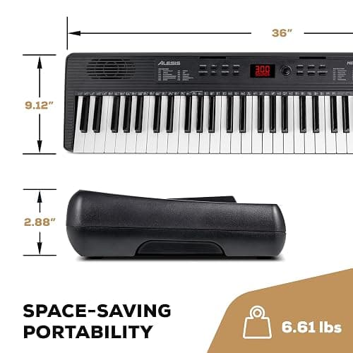 Alesis Melody 61 MK4 Keyboard Piano for Beginners with 61 Keys Speakers, Tablet/Sheet Music Stand, 300 Sounds and Music Lessons thumbnail 8