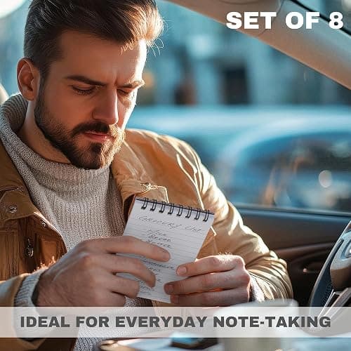 ZICOTO Aesthetic Pocket Notebooks Set Of 8 - Small 3x5 Spiral Notepads With Lined Pages - The Perfect Little Mini Note Pads to Stay Organized and Boost Productivity at Work or School thumbnail 4