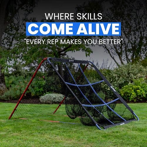 Baseball Rebounder Net | 12-Angle Baseball Pitching Net w/ 9 Pocket Nets – Softball & Baseball Training Equipment – Multi-Sport Bounce Back Net for Soccer, Volleyball, Basketball, Lacrosse & More thumbnail 4