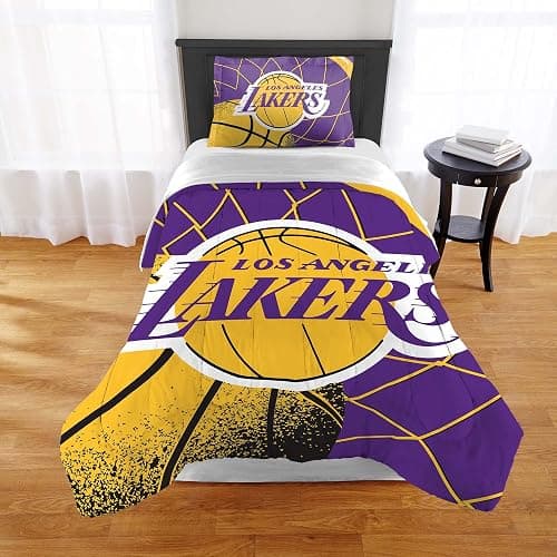 NORTHWEST Los Angeles Lakers NBA Comforter Set – Officially Licensed Bedding with Team Logo & Pillow Shams – Basketball Bedroom Decor– Basketball Fan Bedroom Set, Twin/Twin XL thumbnail 3
