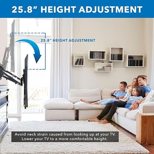 Mount-It! Fireplace Mantel TV Wall Mount, Above Fireplace Pull Down Mantle Mount thumbnail 3