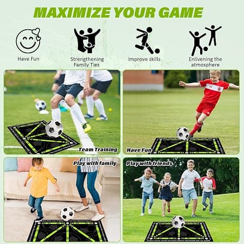 Football Training Mat,60 X 90cm Soccer Training Mat Non Slip for Adult & Kids, Ideal for Indoor and Outdoor Use thumbnail 6