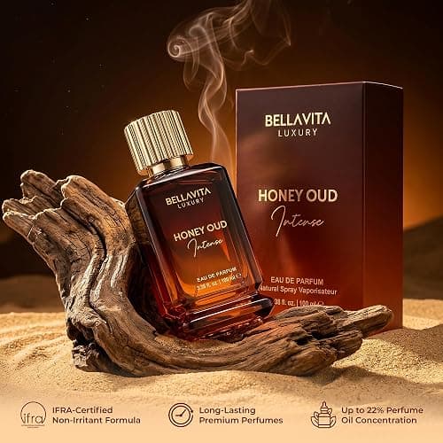 Bellavita Luxury Honey Oud Intense Eau De Parfum | Long-Lasting Unisex Perfume | 100 ml | Honey, Oud, Vanilla & Amber Fragrance | Rich Oriental Woody Perfume for Men & Women thumbnail 7