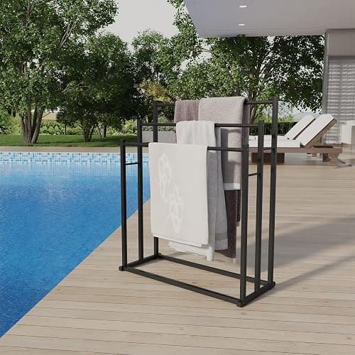 Honiter Towel Racks for Bathroom, 3 Tier Free Standing Towel Rack, Blanket Drying and Display Rack for Oversized Bath Towels Bathroom Accessories, Next to Tub or Shower - Image 1