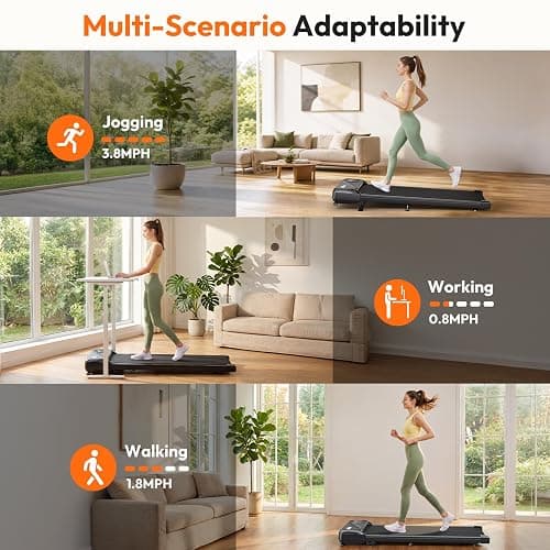 THERUN 1-6 km/h Walking Pad Under Desk Treadmill Compact Home Office | Incline Option, 1-6 km/h Speed, 90×40cm Belt, 120kg Capacity, 2.5HP Motor, Remote Control, Space-Saving, Multiple Colors thumbnail 7