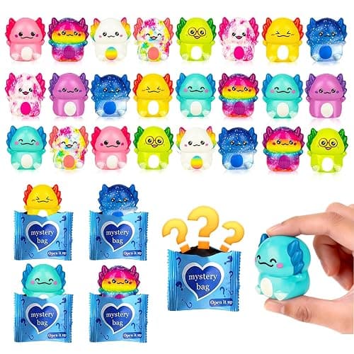 Animal Squishy Toys Mystery Bags for Kids, Slow Rising Foam Animal Squishies Blind Bags, Mini Animal Mystery Box Toys, 20 PCS Party Favors for Classroom Prizes (Little Dragon) - Image 1