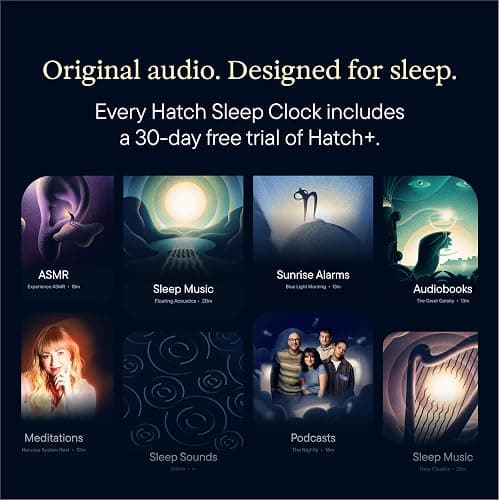 Hatch Sleep Clock Bedside Sleep Tracker, Smart Light, Sound Machine, Cocoa thumbnail 6