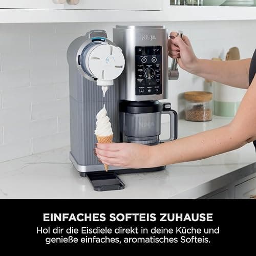 Ninja Swirl by CREAMi Softeis- & Eismaschine mit 2 Behältern, 13 Funktionen, Maschine für Eiscreme, Softeis, Gelato, Sorbet, Milchshakes und mehr, Option für Extras, Platinsilber, NC701EU thumbnail 9