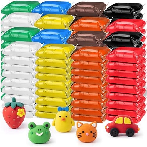 Air Dry Clay Bulk, Modeling Clay for Kids, 150 Pcs, Multicolored | Lightweight Foam Modeling Clays,DIY Molding Clays for Kids Adults = Gifts Supplies,DIY Crafts School Projects, Easy to Shape - Image 1