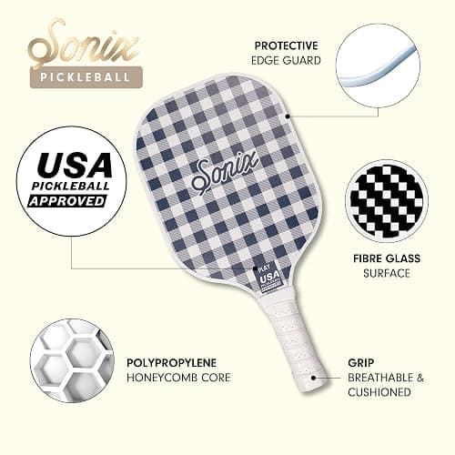Sonix | USAPA Approved | Premium Pickleball Paddle | Fiberglass Surface, Non-Slip Cushion Grip | Single Pickle Ball Racket - Delilah thumbnail 6