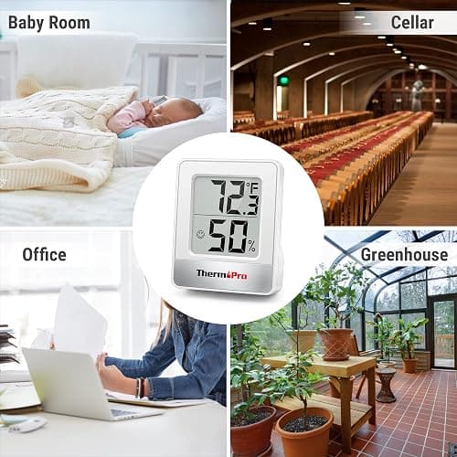 ThermoPro TP49 Digital Hygrometer Indoor Thermometer Humidity Meter Room Thermometer with Temperature and Humidity Monitor Mini Hygrometer Outdoor thumbnail 8