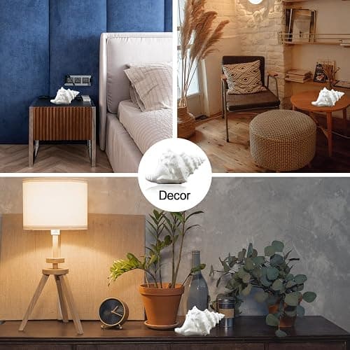 Conch Shell Night Light-Battery Powered LED Night Light for Kids Room, Auto Off Timer, Adults Bedroom Decor Nautical Lighting, Beach Themed Lamp Suitable for Baby Nursery, Home Ocean-Nightstand Decor thumbnail 3