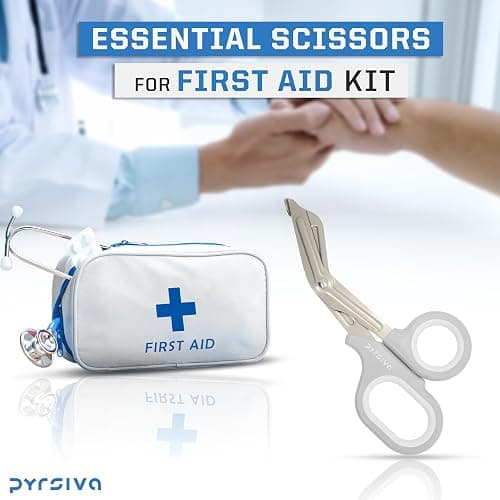 PYRSIVA Trauma Shears – 7.5" Titanium-Coated Stainless Steel Bandage Scissors for Nurses, EMTs & Doctors | Professional Medical Shears for First Responders & Wound Care thumbnail 5