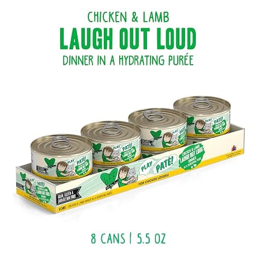 Weruva B.F.F. Play - Best Feline Friend Paté Lovers, Aw Yeah!, Chicken & Lamb Laugh Out Loud with Chicken & Lamb, 5.5oz Can (Pack of 8) thumbnail 2