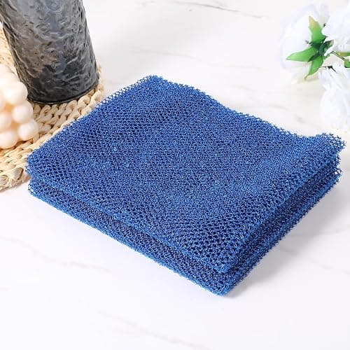 Sibba 2 Pieces African Net Sponge Bathing Long Exfoliating Washcloth Rag, Shower Body Scrub Exfoliator Back Scrubber Nylon Mesh Exfoliating Net Bath Sponge Skin Smoothers for All Skin Types, 11x31 in thumbnail 5
