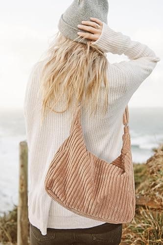 Ulisty Women Corduroy Hobo Bag Adjustable Strap Shoulder Bag Crossbody Bag Casual Purse Tote Bag Handbag thumbnail 2