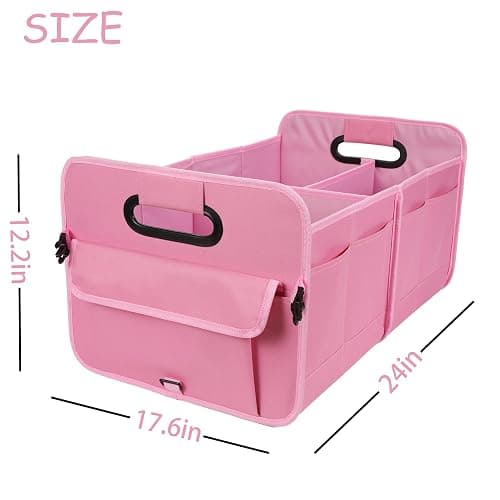 AOKJOY Car Trunk Organizer - Collapsible Multi Compartment Storage with Adjustable Straps for SUV thumbnail 3