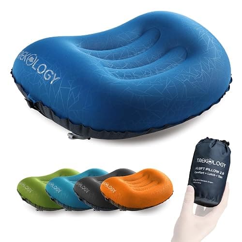 TREKOLOGY Aluft 2.0 Ultralight Inflatable Camping Pillow – 1 PC Compact Outdoor Travel Pillow for Hiking, Backpacking & Camping – Adjustable Firmness & Natural Neck Alignment – Quick & Easy To Inflate - Image 1
