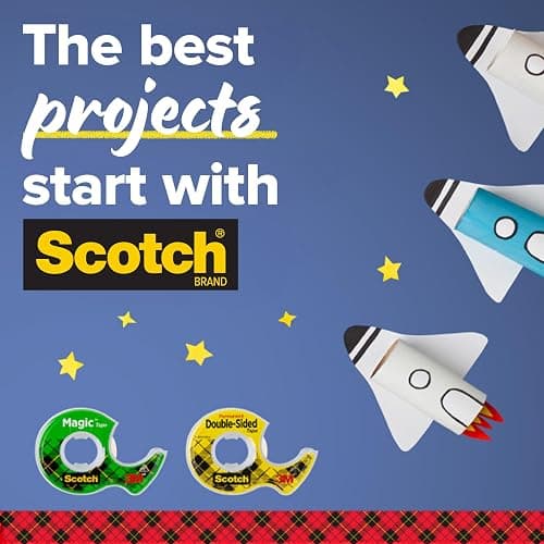 Scotch Double-Sided Tape, 1/2 in x 250 in (12.7 mm x 6.35 m), 3 Pack thumbnail 9