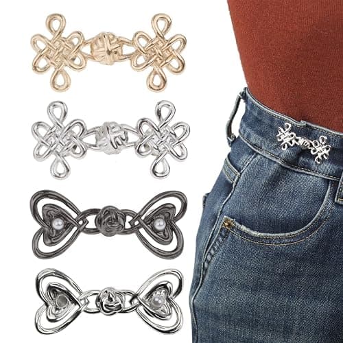 Pants Tightener for Women - Jean Tightening Clips and Pins to Make Waist Smaller - Adjust Waist Clips 4Set thumbnail 2