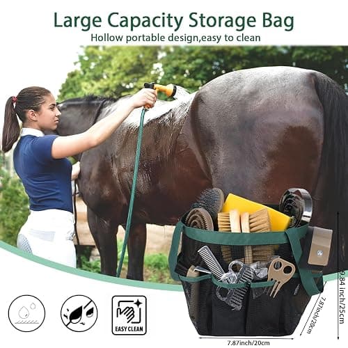 TERPUP Horse Grooming Kit 13 Piece, Horse Brushes for Grooming Supplies Set with Organizer Bag, Horse Brush & Curry Comb for Effective Cleaning, Gift for Horses Riders Beginners thumbnail 5
