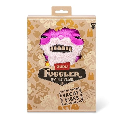 Fuggler Vacay Vibes by ZURU, Funny Ugly Monster, Plush, Collectible, Toy (Sketchy Squirrel - Pink) thumbnail 4