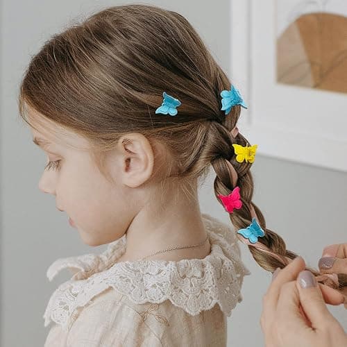 50 Packs Assorted Color Butterfly Hair Clips, Beautiful Mini Butterfly Hair Clips Hair Accessories for Women and Girls (Solid Color) - Solid Color thumbnail 7