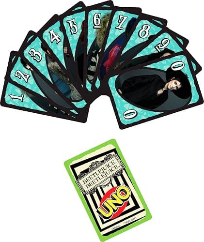 Mattel Games UNO Beetlejuice Beetlejuice Card Game for Kids, Adults & Family with Deck & Special Rule Inspired by The Movie thumbnail 3