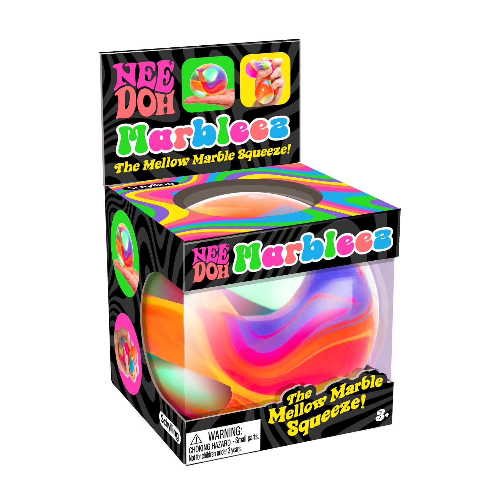 Needoh Marbleez NeeDoh - Squishy Fidget Toy, Colourful Marble Effect, Soothing Sensory Experience, 2.5 inch Diameter, Assorted Colours & Designs thumbnail 4
