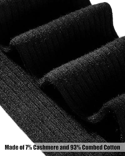 Shihanee 3 Pairs Women Cashmere Cotton Knee High Socks Long Ribbed Knit Slouchy Boot Socks Soft Warm for Women Girls thumbnail 3