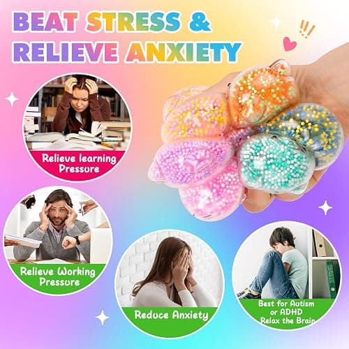 12 Pack Bear Squishy Toys，Squishy Stress Squeeze Balls for Adults Kids | Bulk Mini Squishies Balls for Calming , Fidget Toys for Party Favors ,Birthday Giftsf, Classroom Prizes thumbnail 6