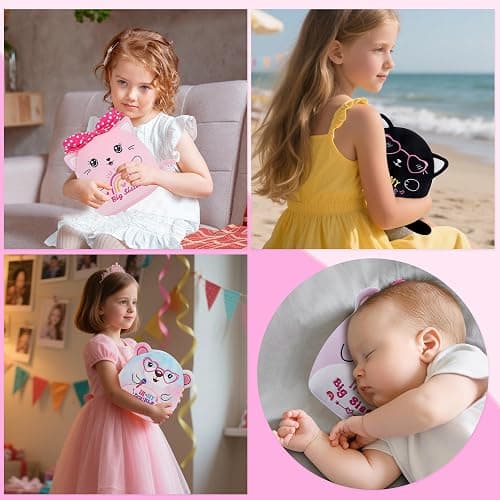 SEAOPOP Cat 10th Birthday Stuffed Animals: 8-Inch in My Double Digits Era Gifts for Girls, 10th Birthday Black Cat Plush Toy for Girl Kids, Cute Plushie Pillow with Heart Glasses, Party Decor thumbnail 7
