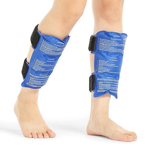 BODYPROX Shin Splint Ice Pack 2 Pack - Reusable Cold and Hot Wrap for Shin Splints Pain Relief, Flexible Ice Pack for Runners - Image 1