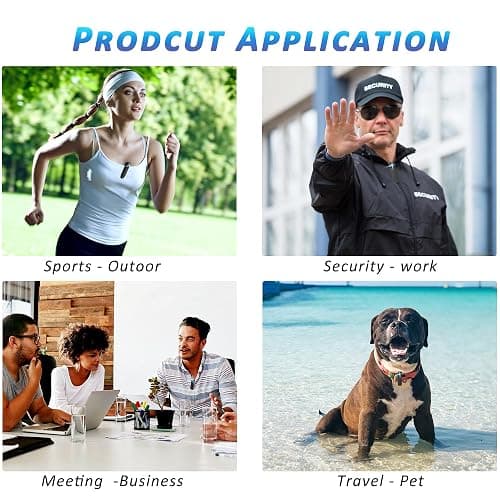 Mini Body Camera with Audio & Video Recording - Small POV Cam 1080P with 64G Card - Wearable Personal Portable Cameras Recorder DV - Night Version Camcorder for Security Work Records Guard Traveling thumbnail 2