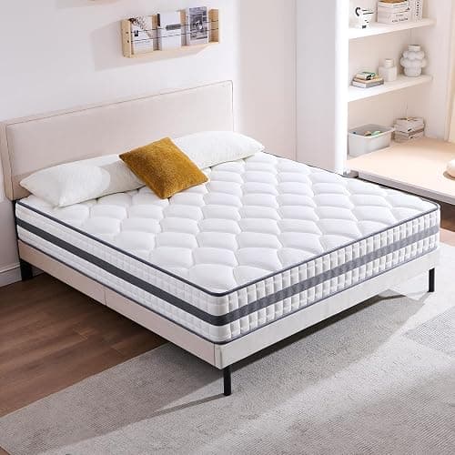 Twirest Double Mattress, Hybrid Memory Foam and Spring Mattress, Zonal Support, Decompression, Medium Firm, Soft and Breathable Cloth, Rolled-in-Box, 135x190x22cm thumbnail 2