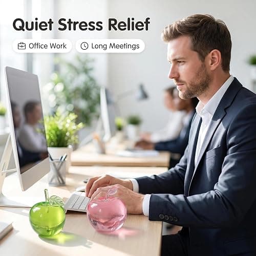 Mtbricey 2 PCS Apple Squishy Fidget Toys Stress Balls Squeezy Squishies Fruit Sensory Stress Relief Toys for Adults Anxiety Relief Desk Toy Realistic Soft Squeeze Fruit Fidget thumbnail 5