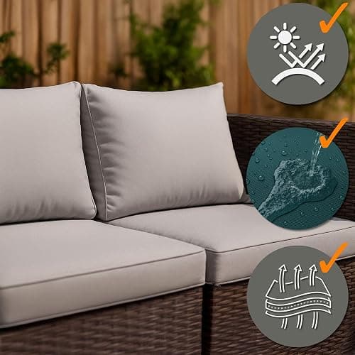 Tela impermeable por metros 5M x 160 cm - Tejido resistente al agua para exterior ideal para cojines cortinas fundas muebles de jardín y proyectos de costura Burdeos Certificado Oeko-Tex thumbnail 5