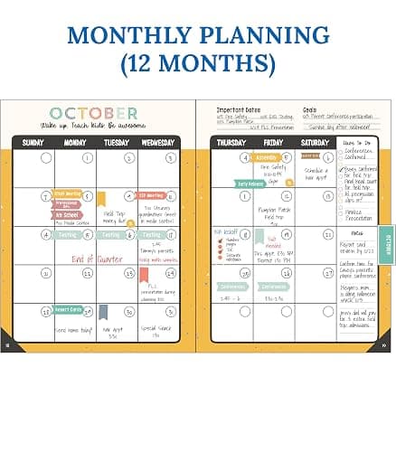 Carson Dellosa We Belong Teacher Planner 2026-2027, Undated 8" x 11" | Spiral Bound Lesson Plan Book with Stickers, Class Schedule, Weekly Calendar, Classroom Must Haves, Homeschool Essentials thumbnail 5