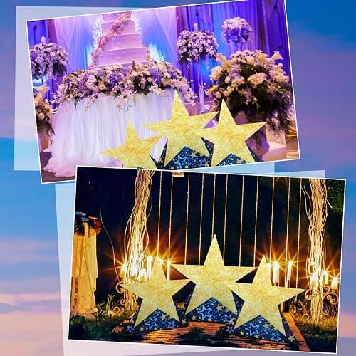 Leinuosen 3 Pcs 25.8" - 31.5" Star Starry Night Movie Night Party Decorations Twinkle Little Star Cardboard Cutout Stand-up Movie Prom Award Homecoming Wedding Birthday Party Photo Prop Backdrop Decor thumbnail 6