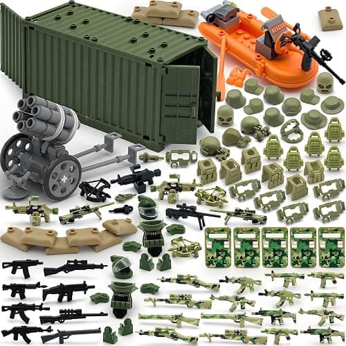 ALEYOOTECHE Modern Military Weapon Pack Building Block Toys for Swat Team Building Brick Weapon Set for Army Equipment Gear Sets Compatible with Mini Figure of Major Brand (220 pcs) - Image 1