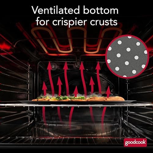 GoodCook AirPerfect Nonstick 16” Pizza Pan – Pizza Tray for Oven, Perforated Round Pizza Pan, Carbon Steel Baking Pan, Homemade, Frozen & Leftover Slices thumbnail 3