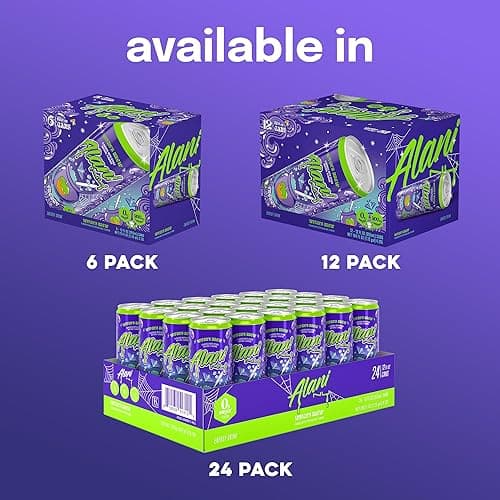 Alani Nu WITCH'S BREW Sugar Free, Low Calorie Energy Drinks, 200mg Caffeine, Antioxidants, Biotin B Vitamins, Zero Sugar, 15 Calories or Less, 12 Fl Oz Cans (24 Pack) thumbnail 7