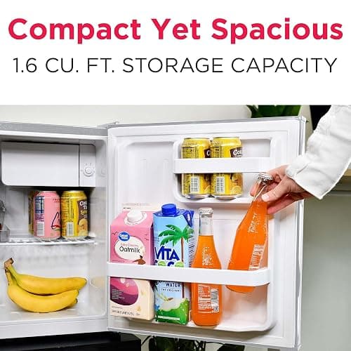 Frigidaire EFR176 1.6 cu. ft. Retro Bar Fridge with Side Bottle Opener (Moonbeam) thumbnail 3