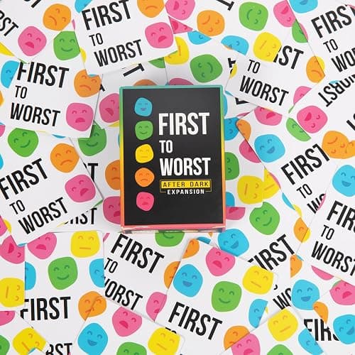 FIRST TO WORST Party Game + After Dark Expansion Set - Card Game About How Your Friends & Family Rank Things, Stocking Stuffers & Board Games Night with Polarizing Priorities thumbnail 4