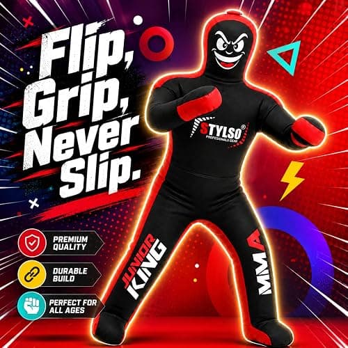 Unfilled Wrestling Dummy for Kids – Youth Grappling Dummy BJJ, MMA, Jiu Jitsu & Judo Training Partner – Durable Martial Arts Practice Buddy thumbnail 2