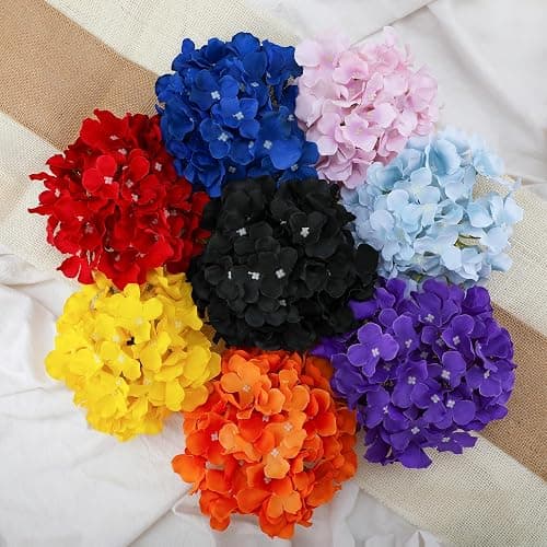 FLORRALIA Fake Purple Hydrangea Artificial Flowers - Faux Silk Hydrangeas Flowers Heads with Stems Real Touch for Home Wedding Party Table Decor(Light Purple,Pack of 10) thumbnail 5